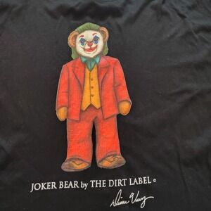 TDL The Joker Bear T shirt Dirty Label XL Black Rap TEE